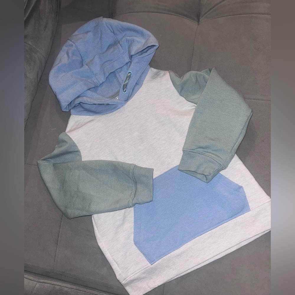 Aspen Kids' Blue and Gray Hoodie SZ 4T
